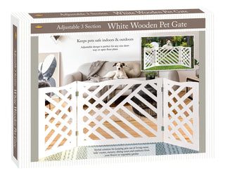 Adjustable Wooden Pet Gate – Geometric