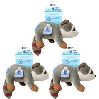 Clean Earth Recycled Plush Toy, Raccoon, Large (3-Pack)