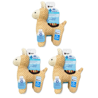 Clean Earth Textured Recycled Plush Toy, Llama (3-Pack)
