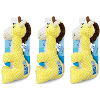 Clean Earth Textured Recycled Plush Toy, Giraffe (3-Pack)