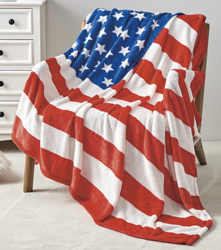 American Flag Oversized Ultra Soft Throw (50x70) - Patriotic