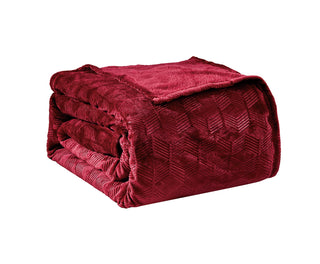 Amrani Blanket - King - Burgundy