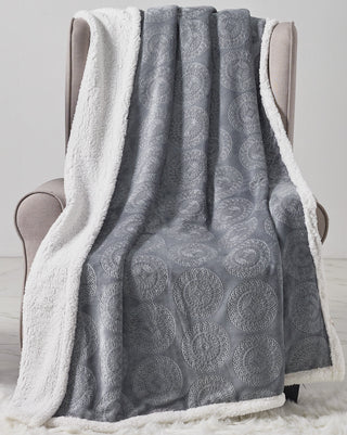 Caesar Sherpa Throw 50x60 - Grey