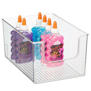 Clear Dip Front Bins with Labels (8-Pack)