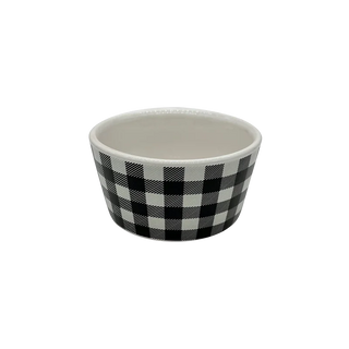 4 Piece Ramekin Set (Black Gingham)