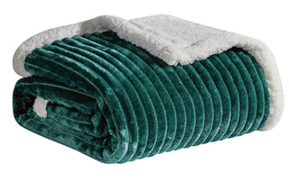 Corduroy Sherpa Blanket - King - Teal