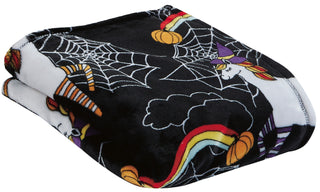 Black Unicorn Microplush Throw Blanket