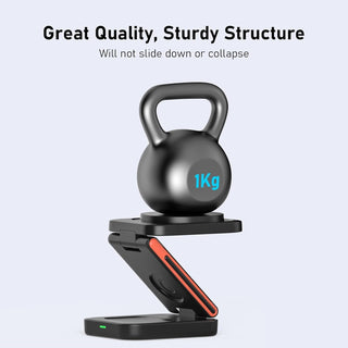 Foldable Wireless Charger for iPhone, Android, and Qi-Enabled Devices (Black)