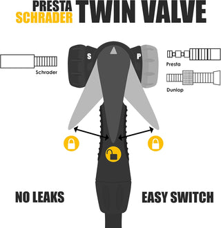 Durable Steel Bike Floor Pump with 17/24" Smart Valve Head
