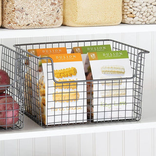Metal Wire Food Storage Basket (8-Pack) - Graphite