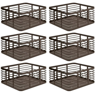 Kitchen Flat Wire Basket (6-Pack) - Bronze