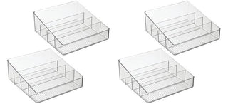4-Section Food Pouch/Packet Bin (4-Pack) - Clear