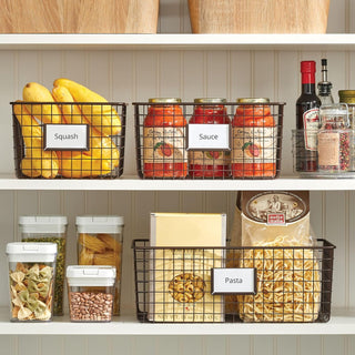 Wire Basket with Tag Holder (8-Pack) - Bronze