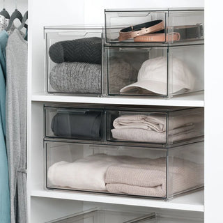Stacking Drawer Combo (3-Piece Set) - Clear (2-Pack)