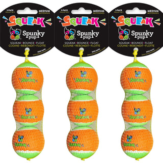 Squeaky Tennis Balls, 3-Pack, Medium (3-Pack)
