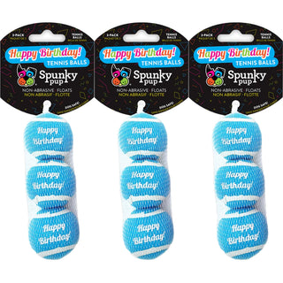 Happy Birthday Tennis Balls, 3-Pack- ASSORTED COLORS (3-Pack)
