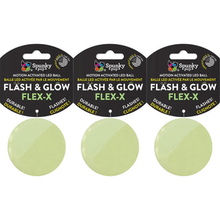 Flash & Glow, Flex-X, LED Flashing Ball (3-Pack)