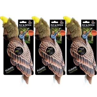 Fly & Fetch, Launching Plush Toy, Eagle (3-Pack)