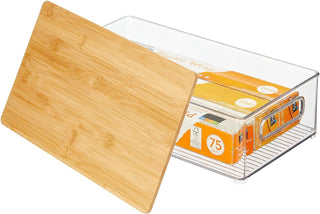 Kitchen Bin with Bamboo Lid (4-Pack)