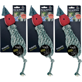 Fly & Fetch, Launching Plush Toy, Rope Duck (3-Pack)