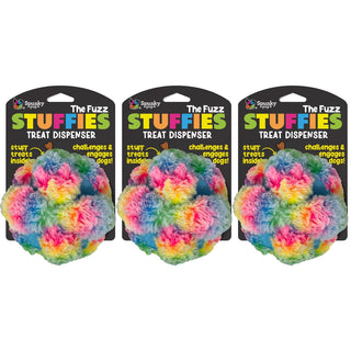 Stuffies Treat-Dispensing Plush Toy, The Fuzz (3-Pack)