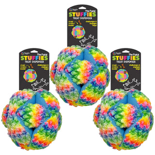 Stuffies Treat-Dispensing Plush Toy, The Fuzz, XL size (3-Pack)
