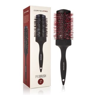 Pro Brush | 2" Thermal Color Changing Heat Activated Round Brush | Black Wood