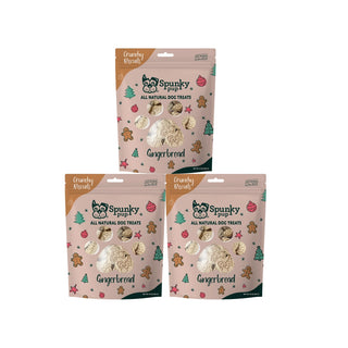 Gingerbread, Crunchy Biscuit Treats, 10 oz (3-Pack)