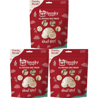 Roast Beef, Crunchy Biscuit Treats, 10 oz (3-Pack)