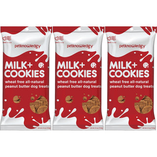 Snack Pack, Milk & Cookies, Dog Treats, Peanut Butter, 2.5 oz (3-Pack)