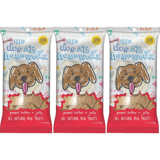 Snack Pack, Dog Ate My Homework, Dog Treats, PB & Jelly, 2.5 oz (3-Pack)