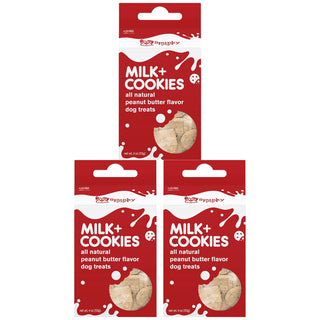 Milk & Cookies, Dog Treats, Peanut Butter, 4 oz (3-Pack)