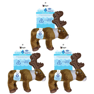 Clean Earth Recycled Plush Toy, Caribou, Large (3-Pack)