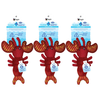 Clean Earth Recycled Plush Toy, Lobster, Small (3-Pack)