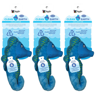Clean Earth Recycled Plush Toy, Seahorse, Small (3-Pack)
