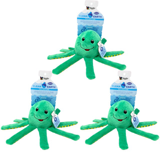 Clean Earth Recycled Plush Toy, Octopus, Small (3-Pack)