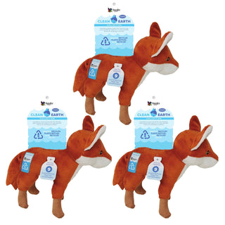 Clean Earth Recycled Plush Toy, Fox, Small (3-Pack)