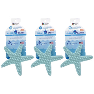 Clean Earth Recycled Chew Toy, Starfish (3-Pack)