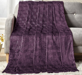 Amrani Blanket - Queen - Plum