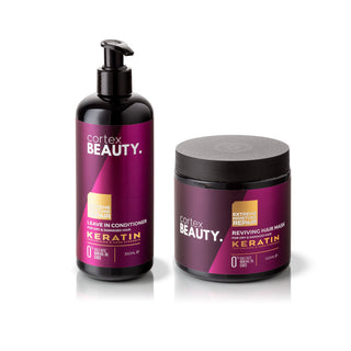 Keratin Leave-In Conditioner & Reviving Hair Mask - Bundle Set