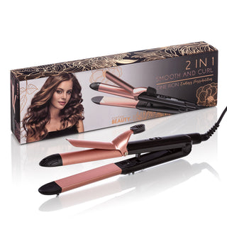 2-In-1 Smooth & Curl - Flat Iron / Curler