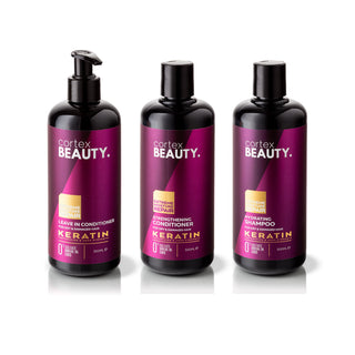 Keratin Hydrating Shampoo, Strengthening Conditioner, and Leave in Conditioner Set