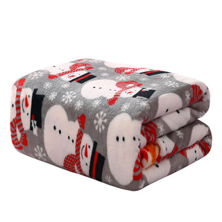 Ultra Soft Microplush Throw Blanket with Christmas Snowman