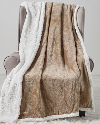 Caesar Sherpa Throw 50x60 - Beige