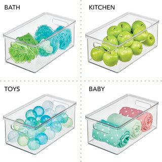 Organizer Bin with Handles and Lid (8-Pack)