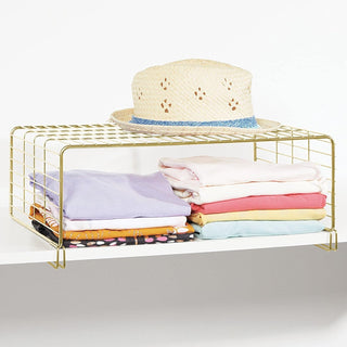 Wood Shelf Divider with Top Shelf (4-Pack) - Soft Brass