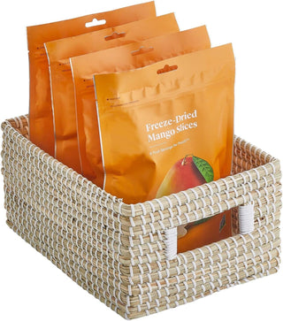Natural Woven Pantry Baskets (6-Pack)
