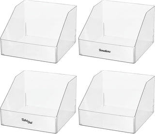 Organizer Bins with Office Labels (4-Pack)