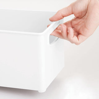 Versatile Storage Kitchen Bin with Handles - White