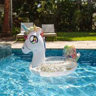Glitter Unicorn 42" Large Pool Tube